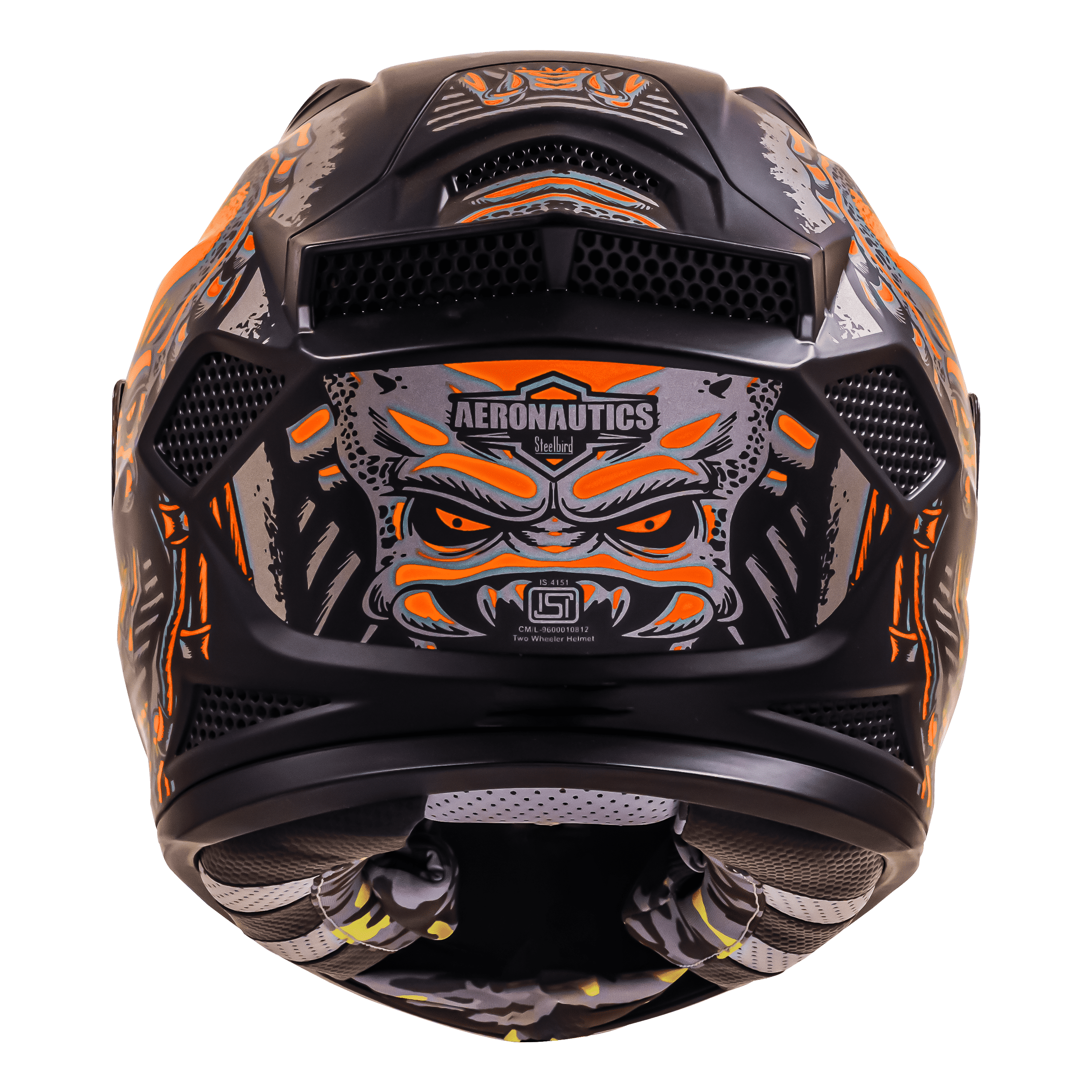 SBH-25 ISS PREDATOR GLOSSY BLACK WITH ORANGE